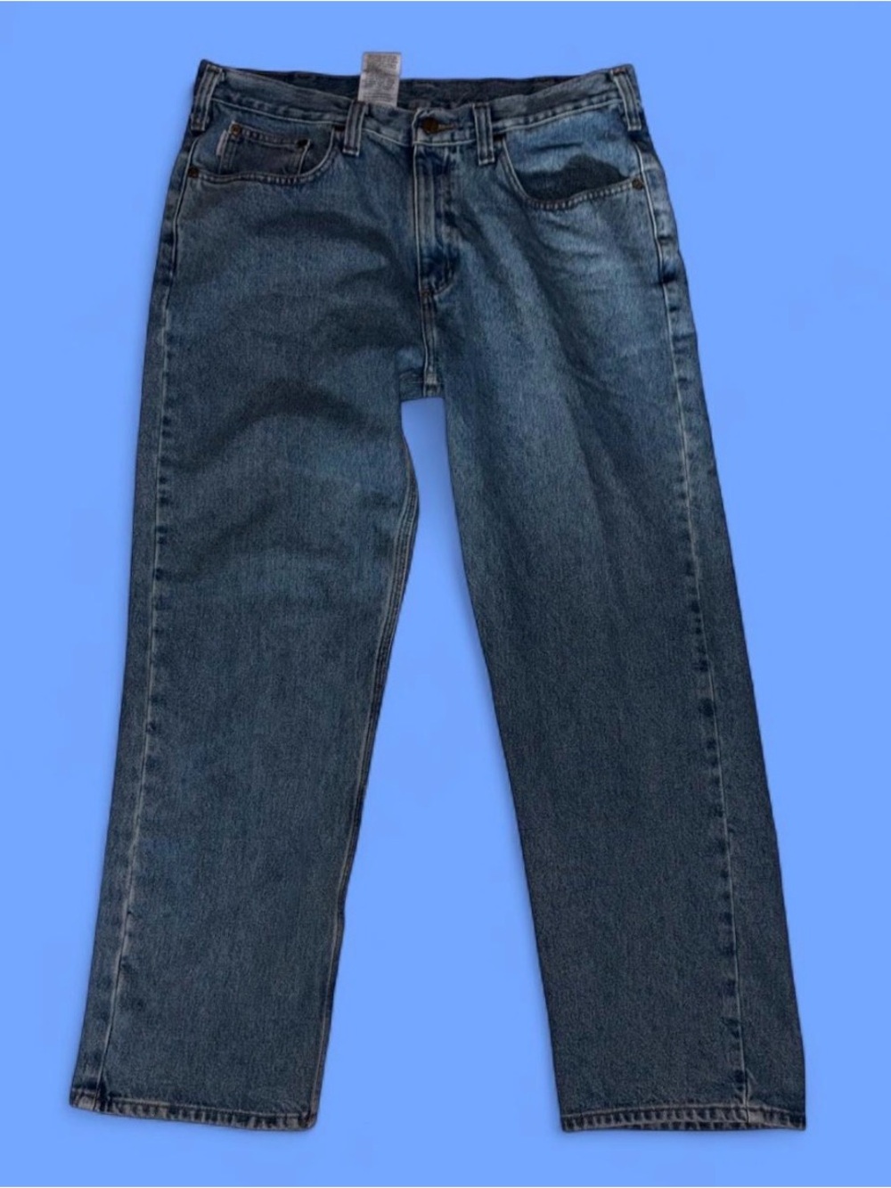 Carhartt Men's Relaxed Straight-Leg Jeans in Dark Blue